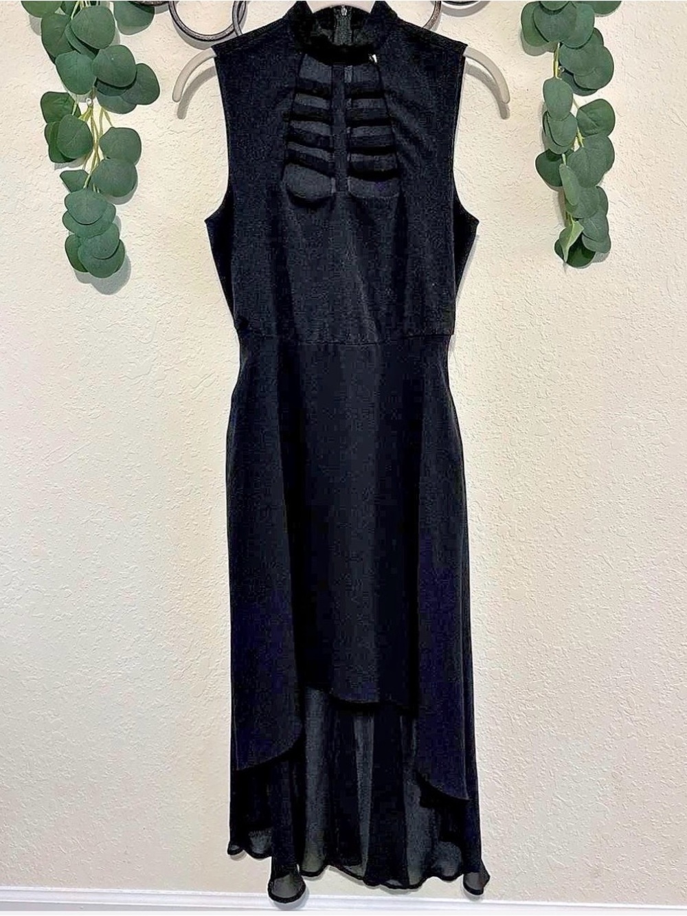 Hot Topic Goth Black High-Neck Cut-Out Maxi Dress✨